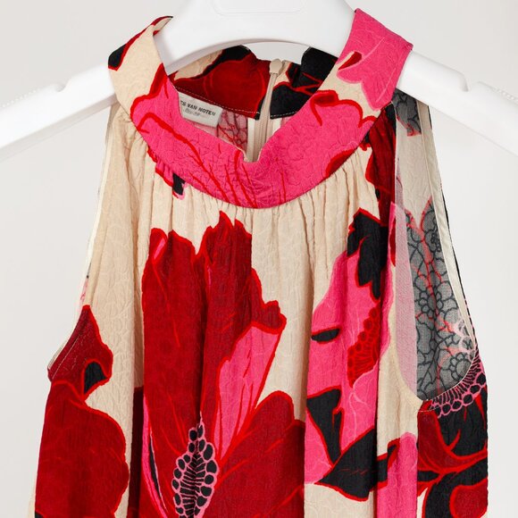 Dries Van Noten Cuzo Fuchsia Floral Halterneck Top - Picture 4 of 10